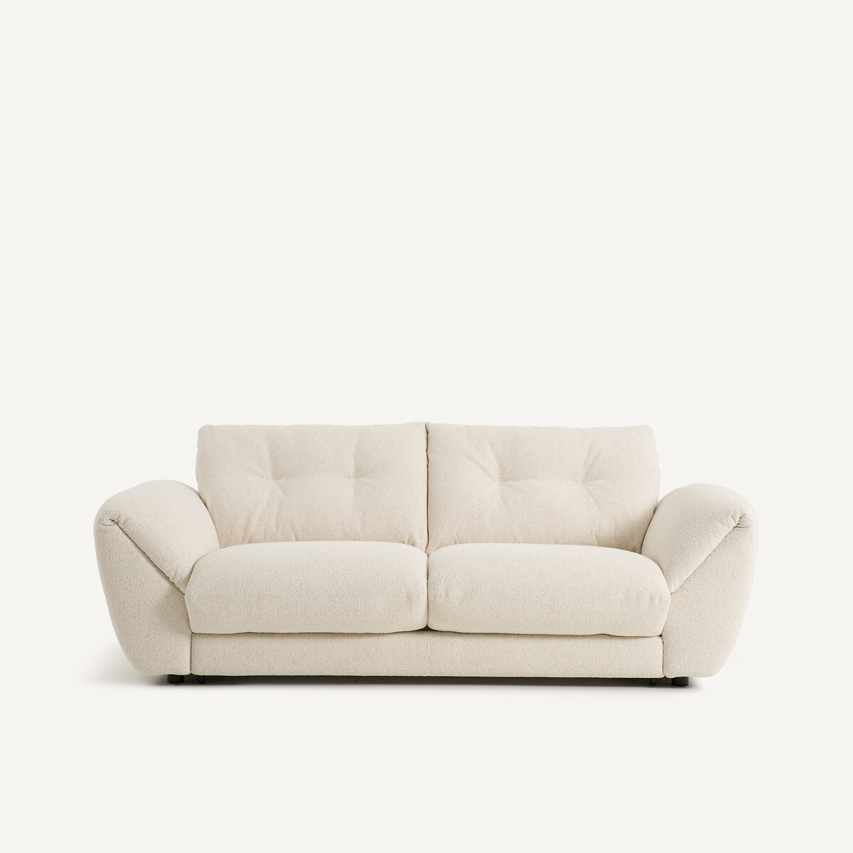 AM.PM<br>Sofá-cama de 3 lugares em tecido bouclé Edgar