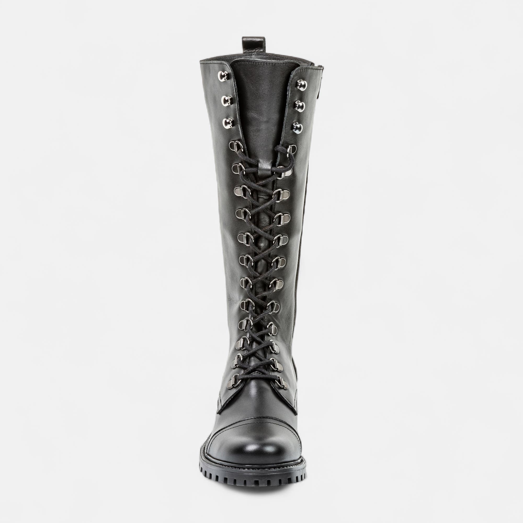 Bottes Femme en cuir noir