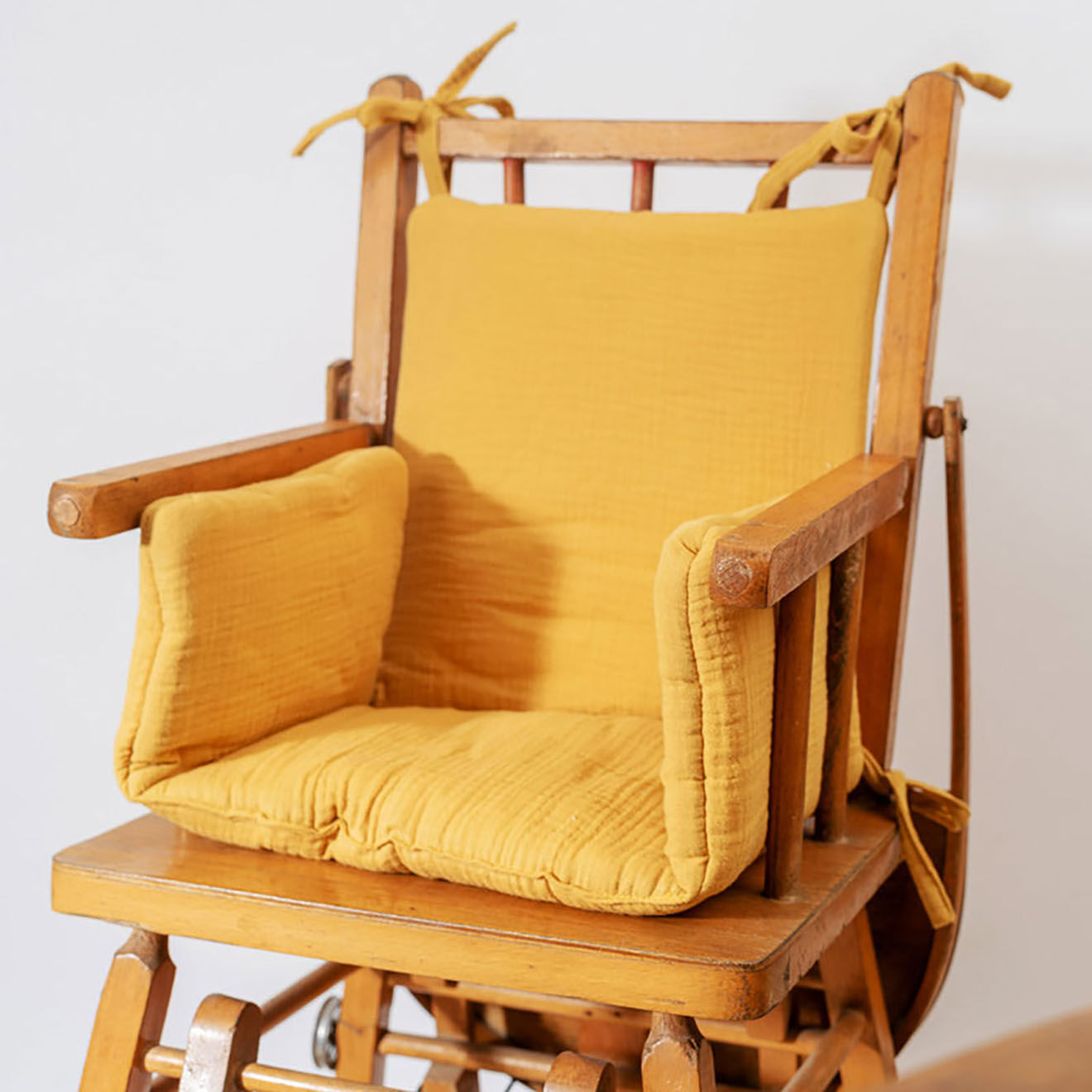 Papate Coussin de Chaise Haute en Coton Bio honey - 31x16x27 cm