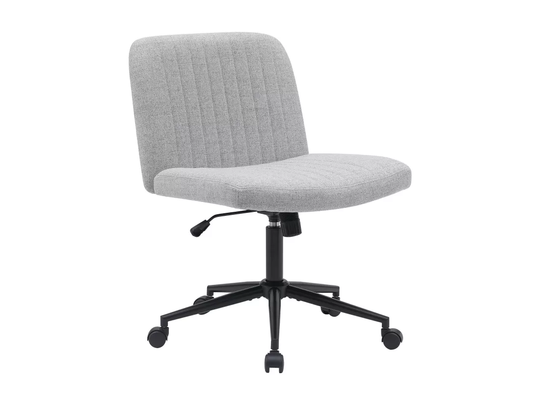 Chaise de bureau - Tissu - Gris clair - Kingman
