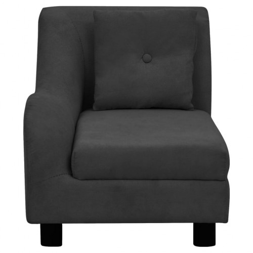 Sofá com almofada para cães, preto