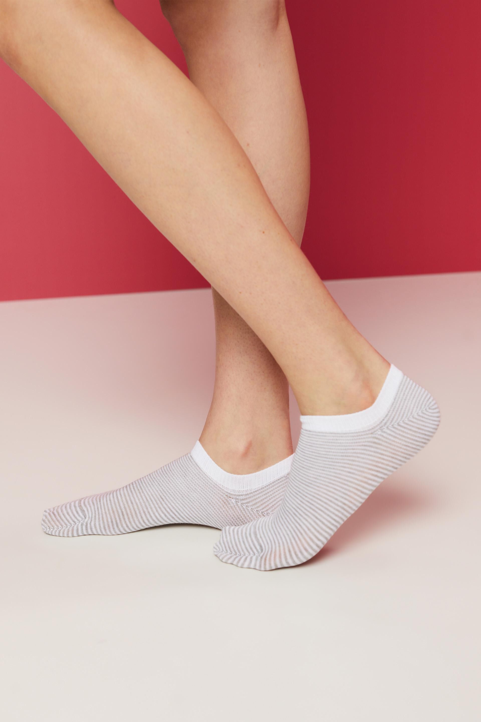 Lot de 2paires de socquettes basses, coton biologique