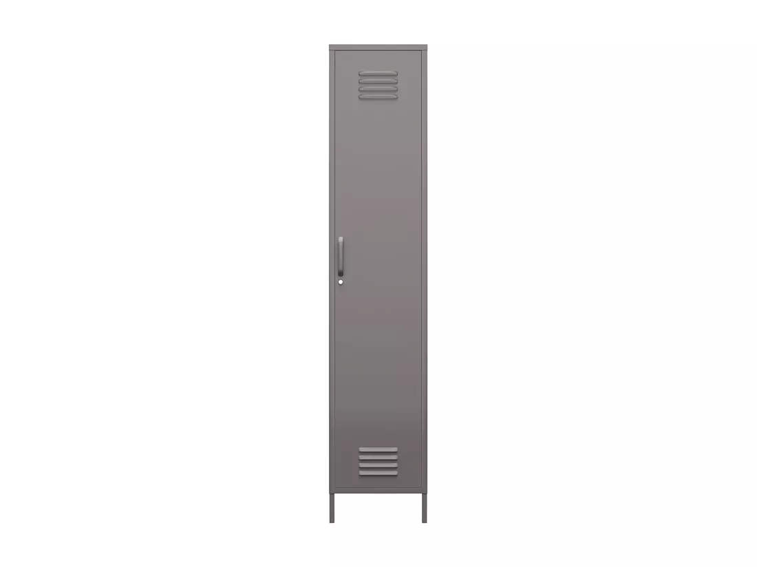 Bradford | Armoire 1 porte en métal gris graphite