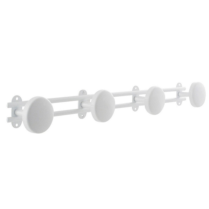 Porte-manteau à fixer Sancy 4 têtes blanc