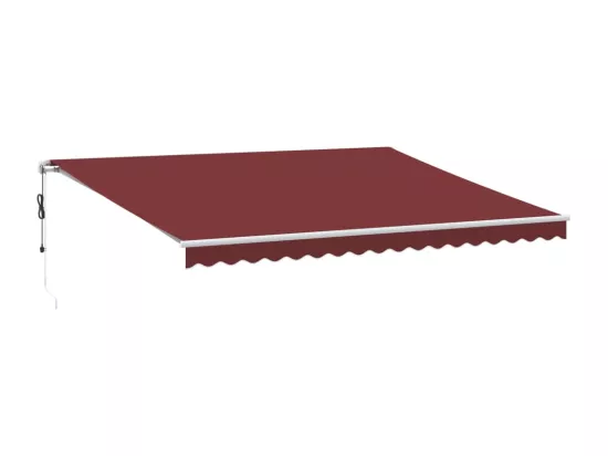Auvent rétractable automatique bordeaux 450x300 cm