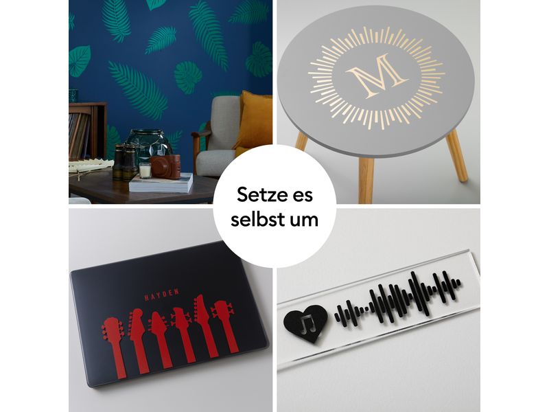 Cricut Vinylfolie wiederablösbar 30.5 x 122 cm, 1 Stück, Go Selbstklebendes Vinyl Gold