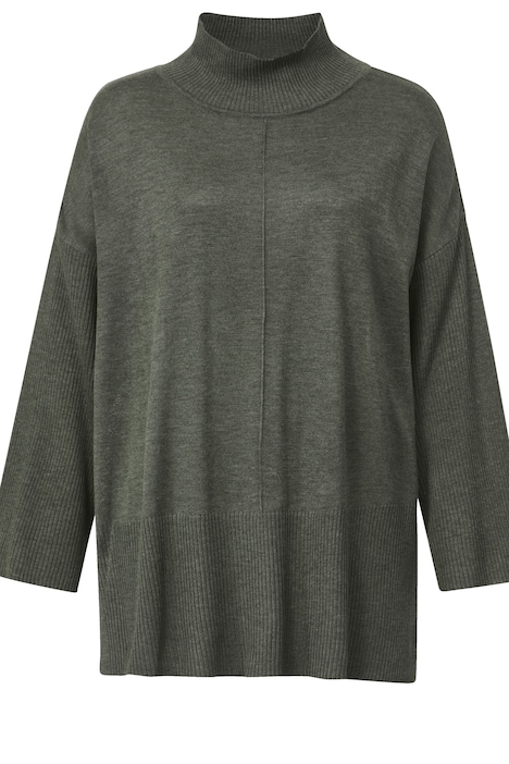 Pullover, oversized, Stehkragen, Langarm