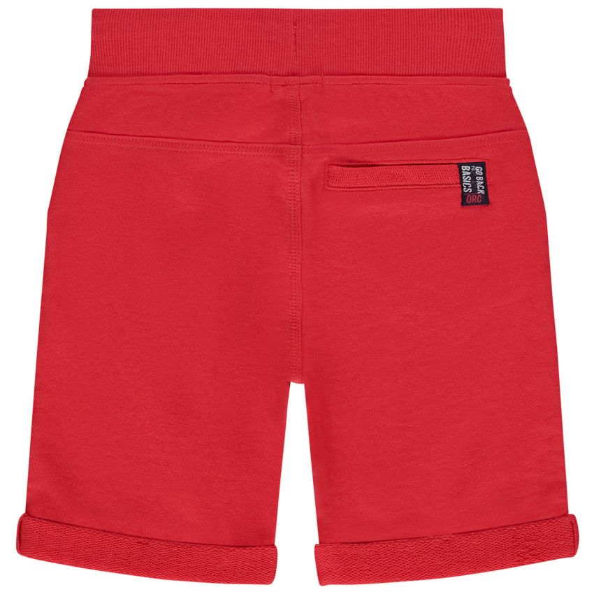 Bermuda en molleton uni pour garçon - Rouge