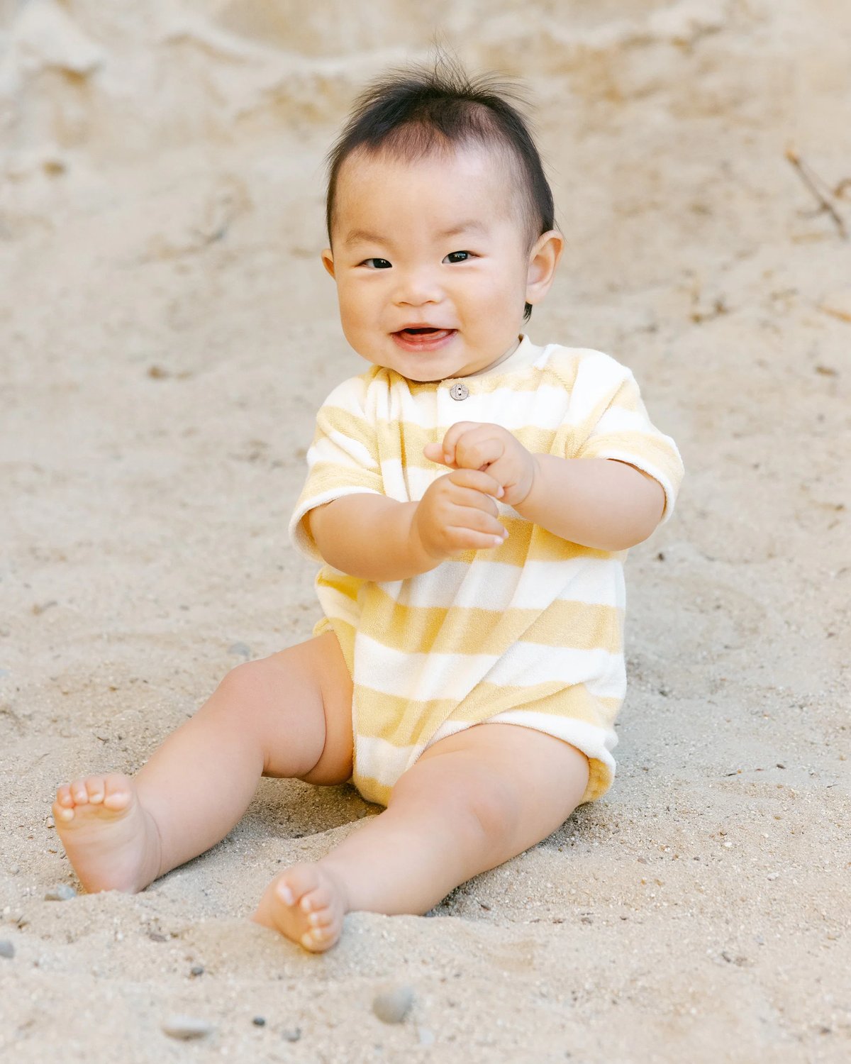 Romper Baby – Terrystoff i Øko Bomull | Terry Henley Romper
