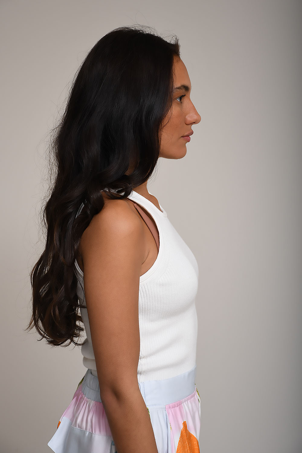 Ribbed cotton tank top