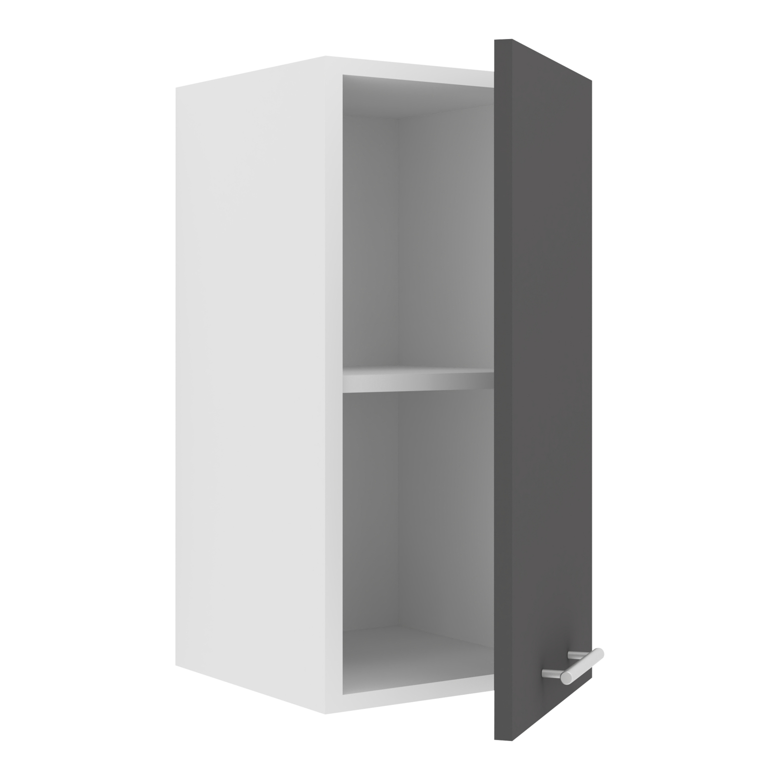 Hängeschrank ESILO - weiß - anthrazit - 30 cm