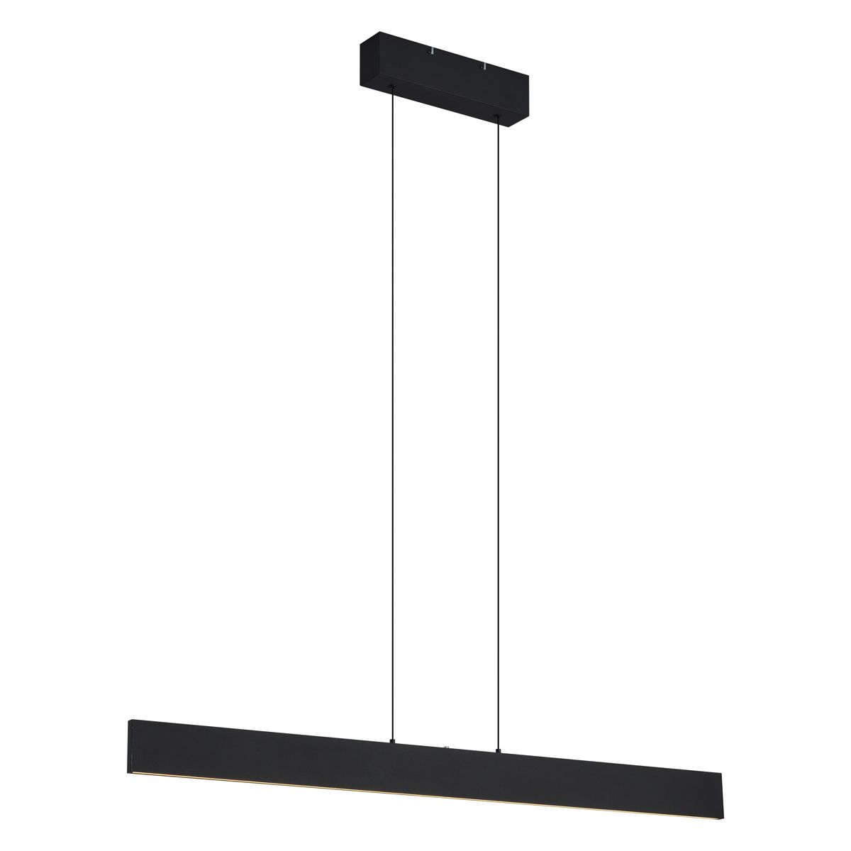 Moderne hanglamp zwart incl. LED dimbaar en 3-way switch easylift - Straight