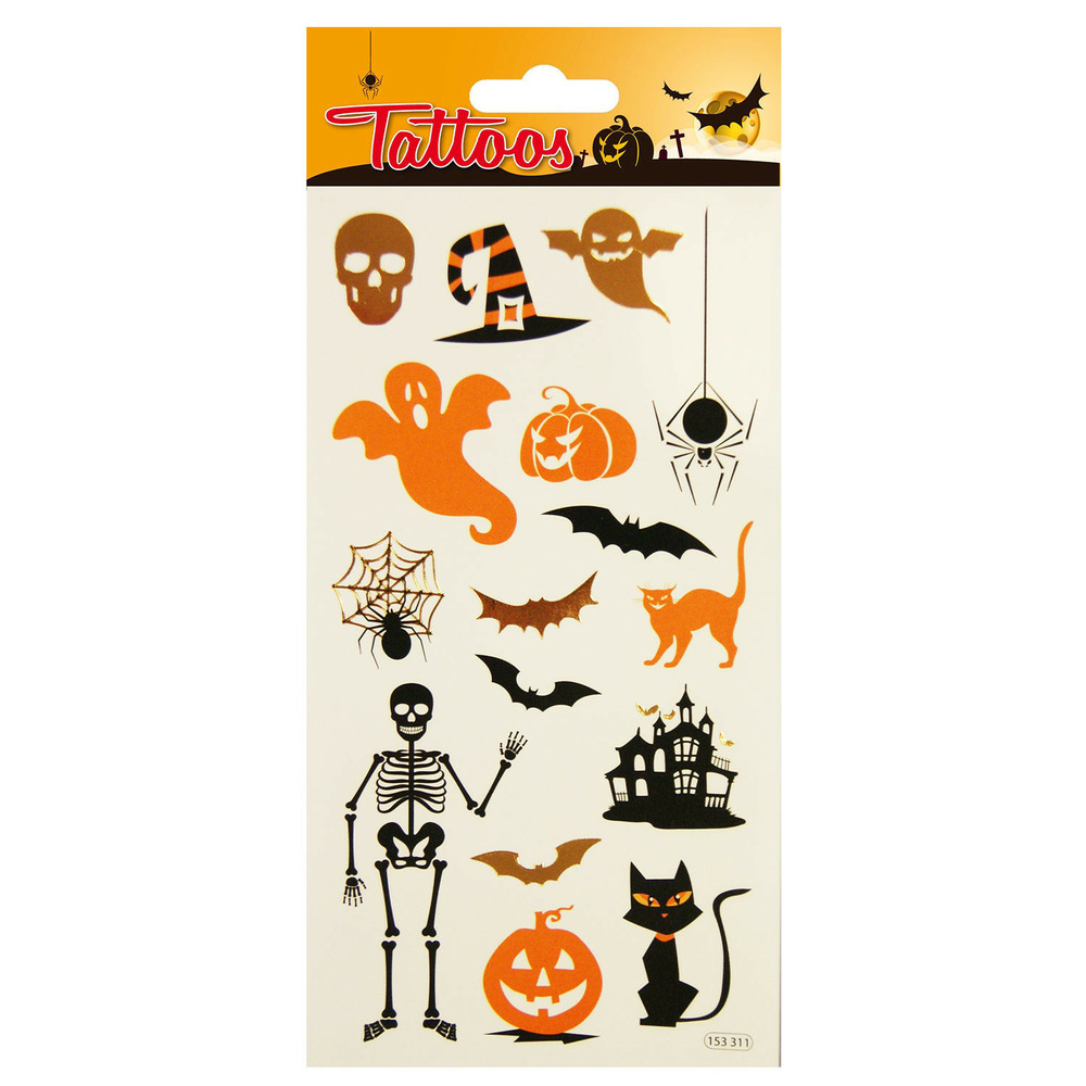 Tatouages temporaires - silhouettes halloween