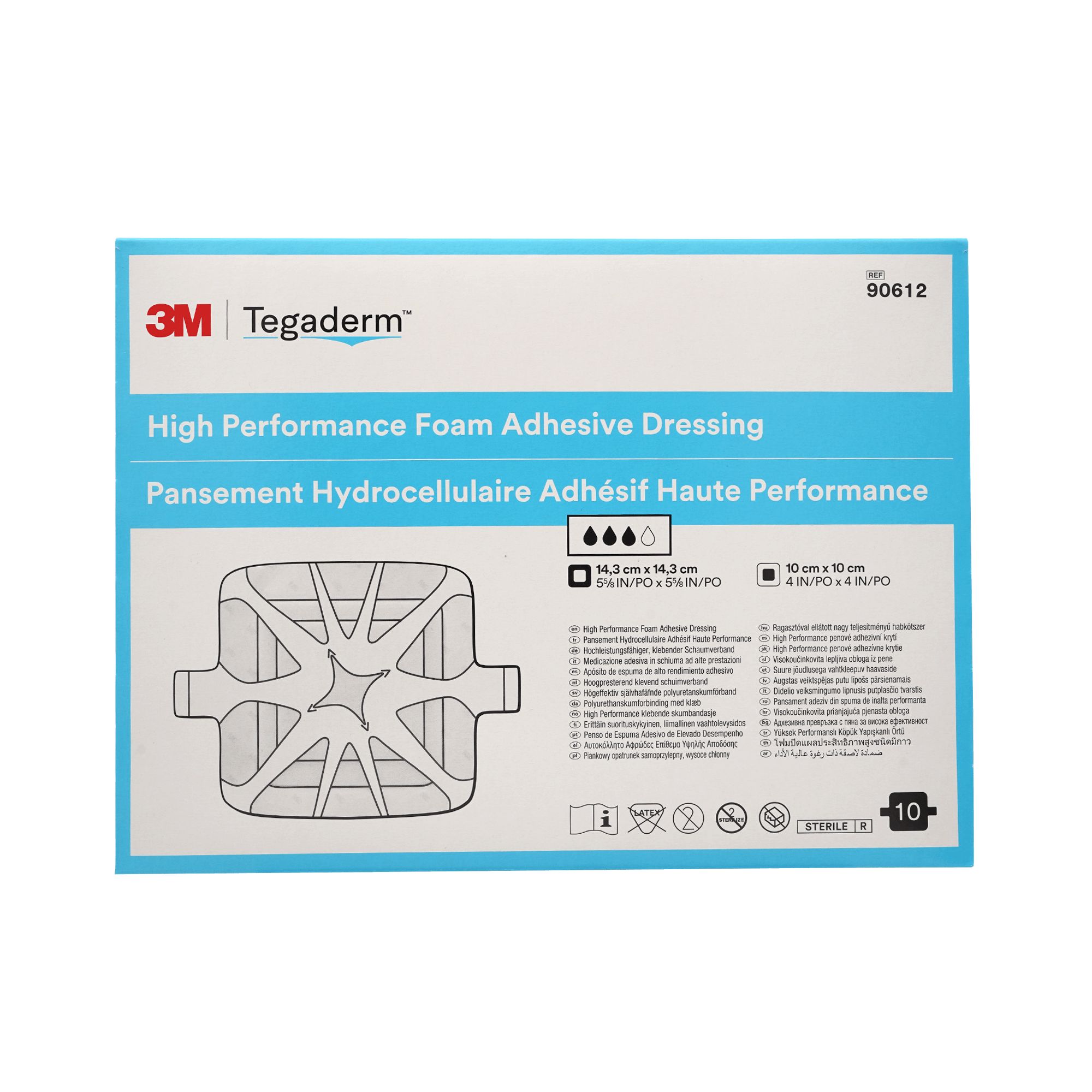 3M Tegaderm Foam Adhesive 14,3 x 14,3 cm (10 Stk.)