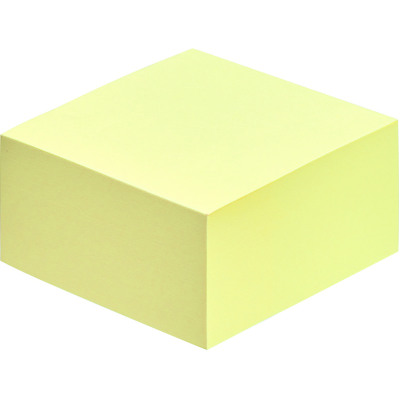 Bloc cube repositionnable jaune Bruneau 75 x 75 mm - bloc de 400 feuilles