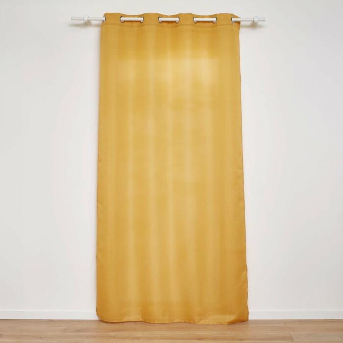 RIDEAU OEILLETS 140X260CM FILS METALLISES ZELINE JAUNE