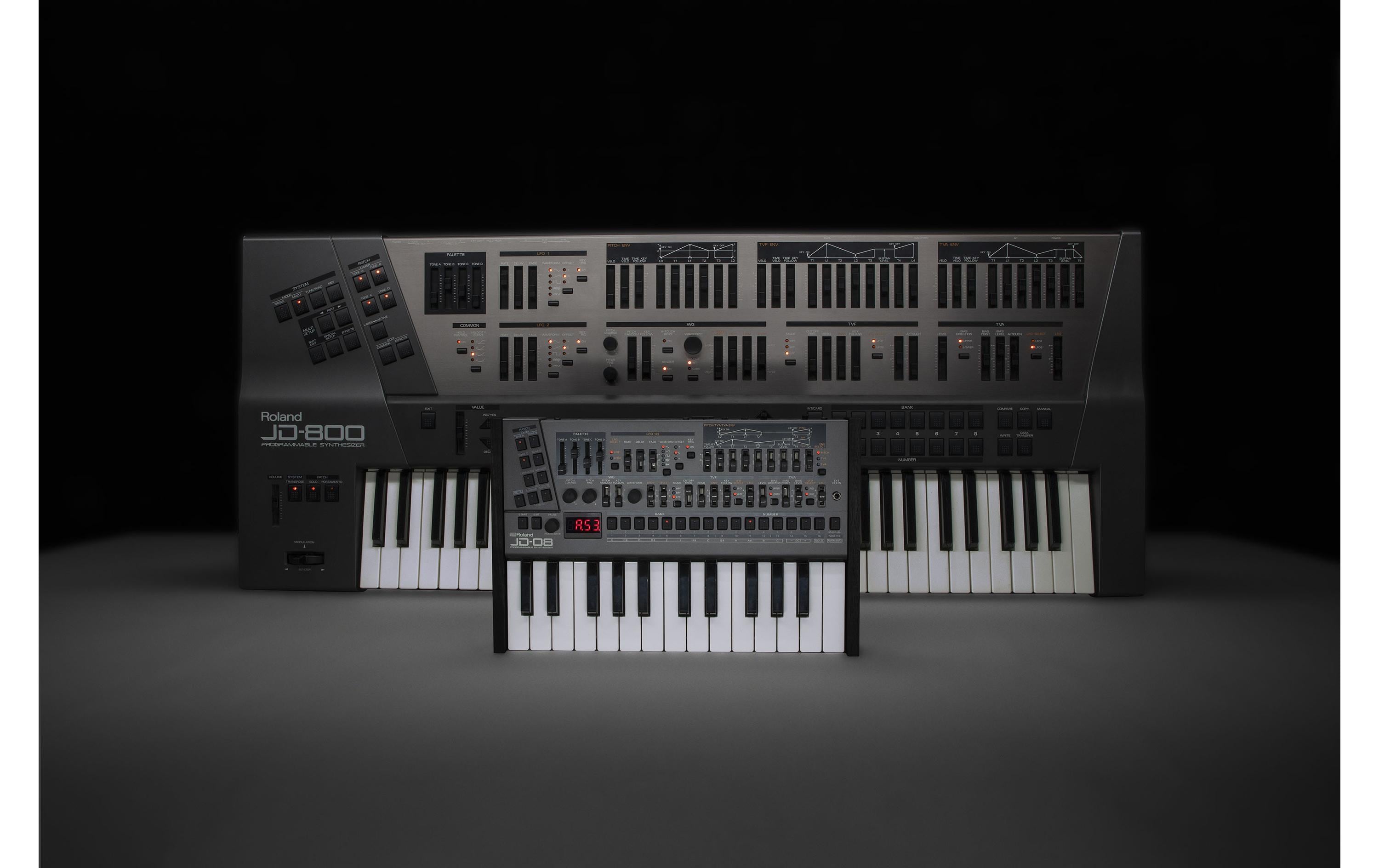 Synthesizer JD-08<br>Moderne Wellenformen des JD-800 mit fortschrittlicher Modelling-Technologie