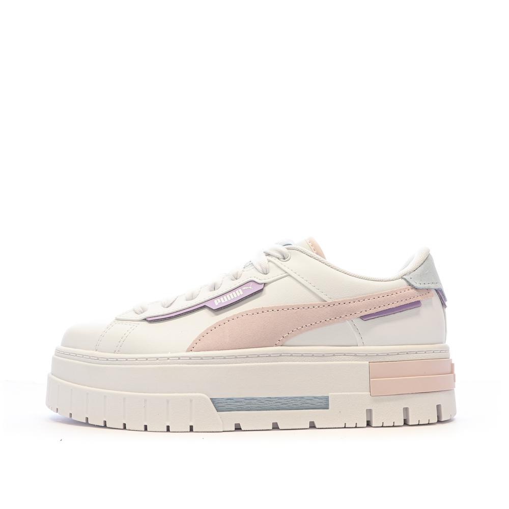Puma Baskets Blanches Femme Puma Mayze Crashed