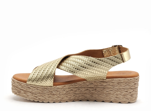 Eva frutos nu pieds talons femme 714 or