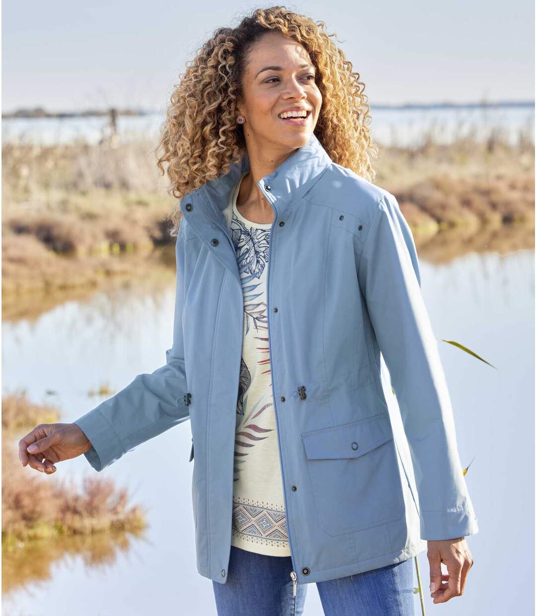 Parka Coupe-Vent Doublée Micropolaire