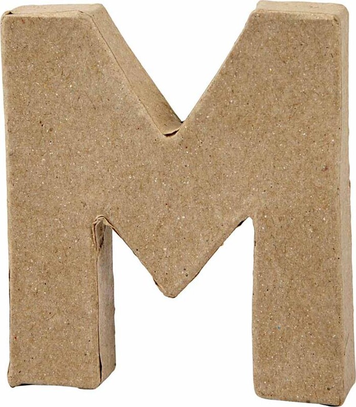 Bogstav - M - H 10 CM - B 9 CM - Tykkelse 1,7 CM - 1 Stk