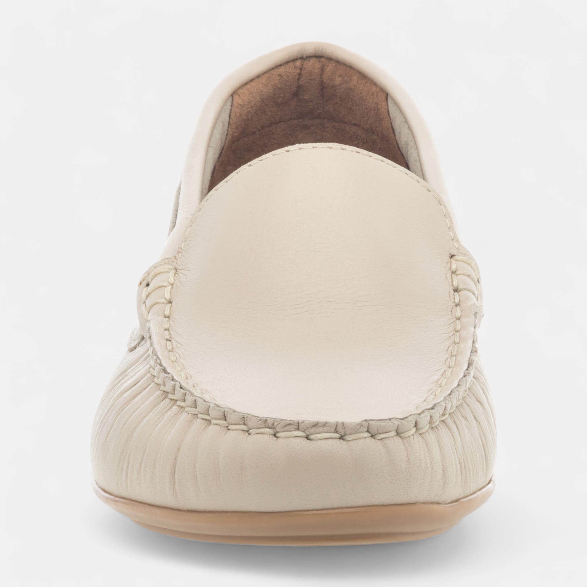 Mocassins Femme en cuir beige