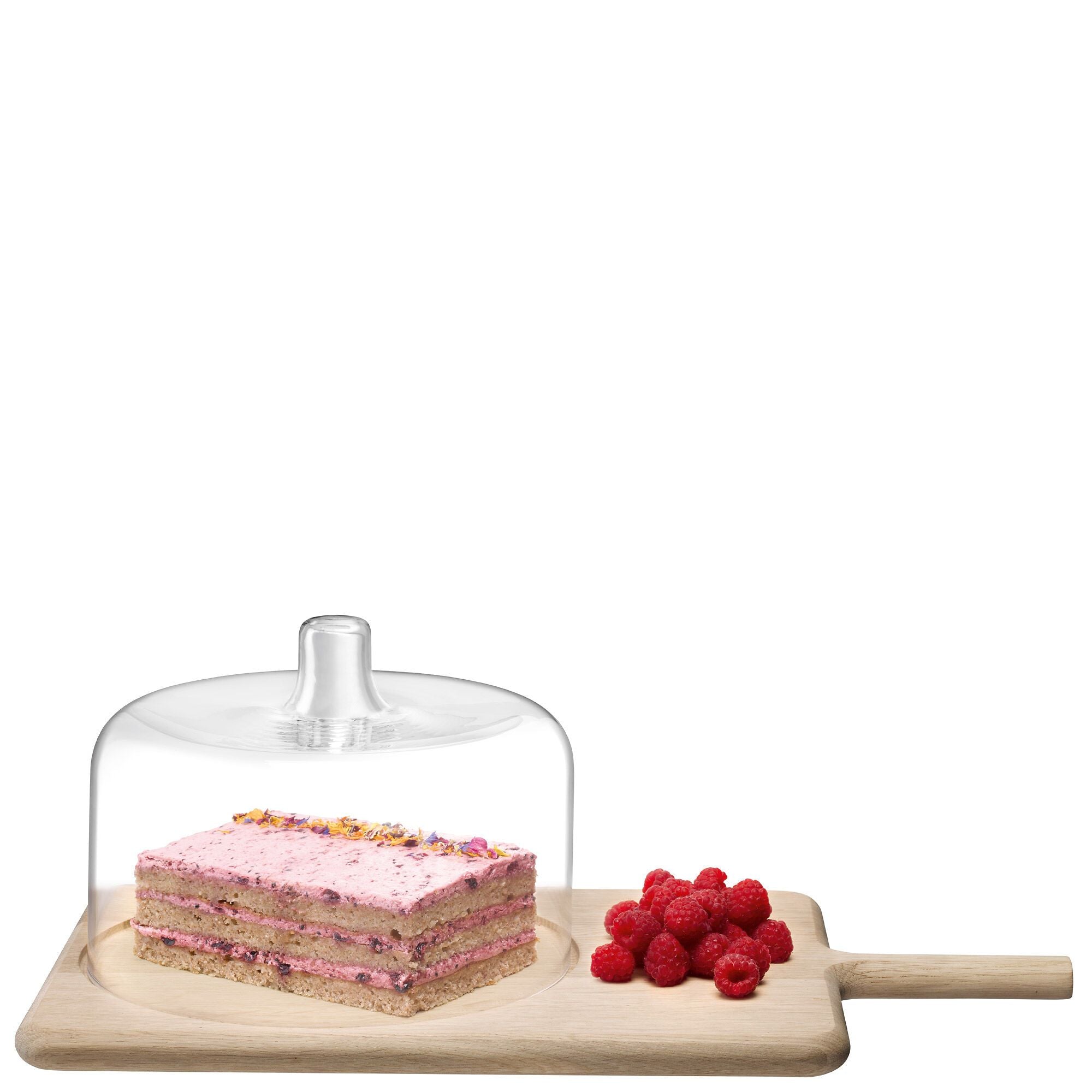 Dine Käse Dome Brett Eiche 50x27.5x18.5 - Natur, Transparent / B: 50.0 cm x T: 27.5 cm x H: 18.5 cm