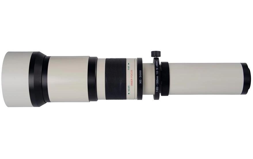 Zoomobjektiv 650-1300mm Dörr T2 - Weiss<br>Teleobjektiv, das sich für Aufnahmen von Tieren, Natur und Details aus grosser Entfernung eignet