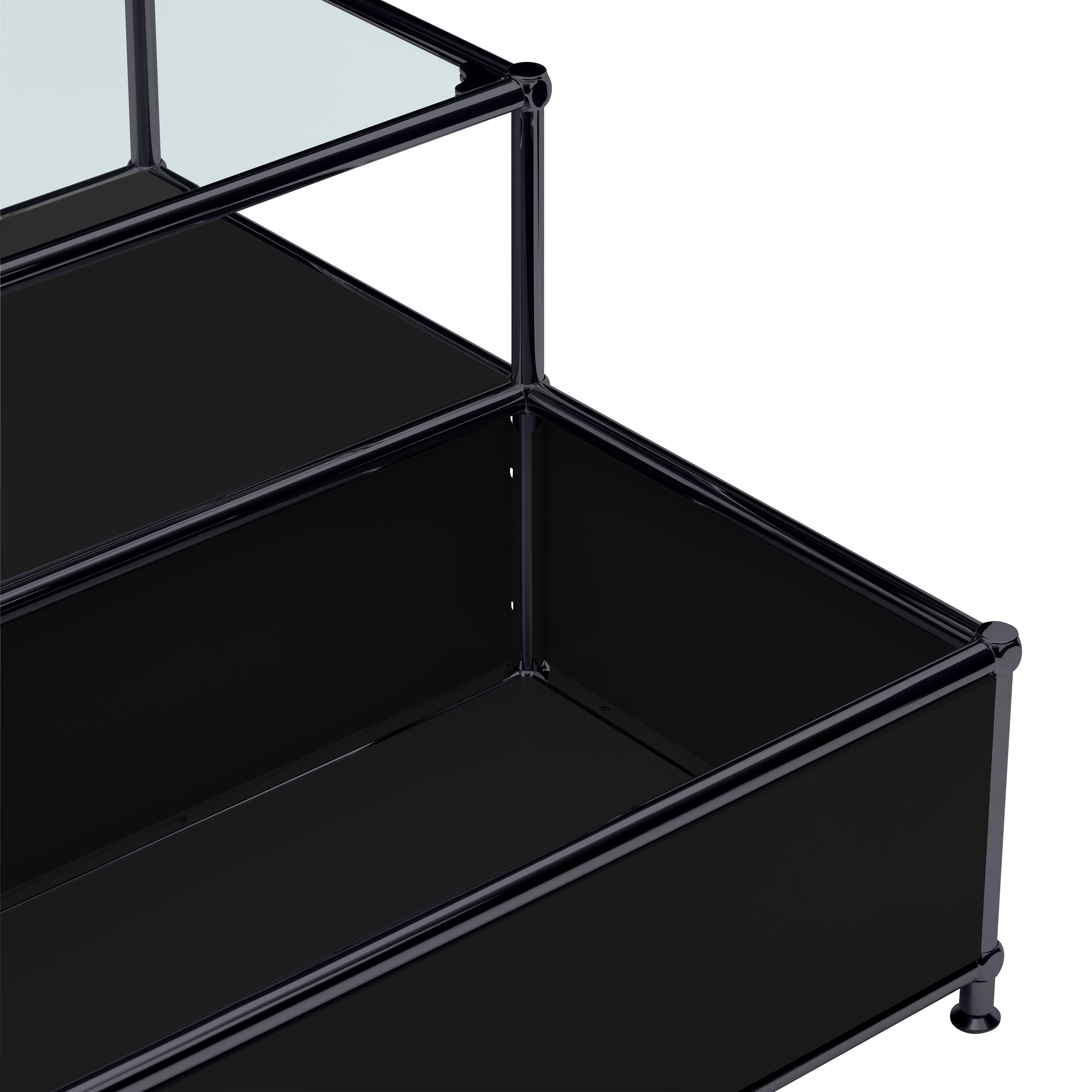 FLEXCUBE Salontisch - Schwarz / B: 152.5 cm x T: 77.5 cm x H: 43.5 cm