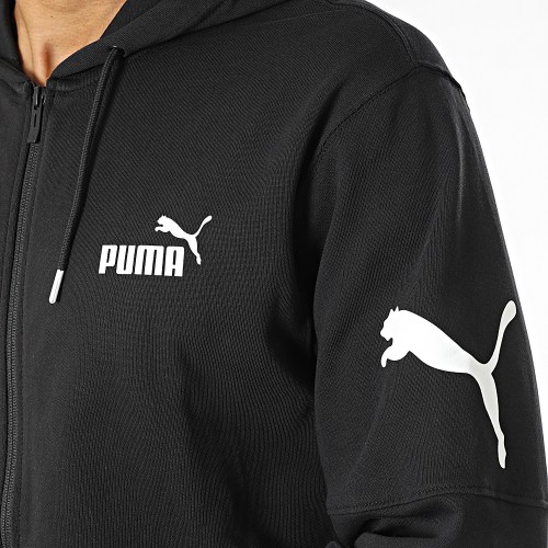 Sweat Zippé Capuche Puma Power 673327 Noir
