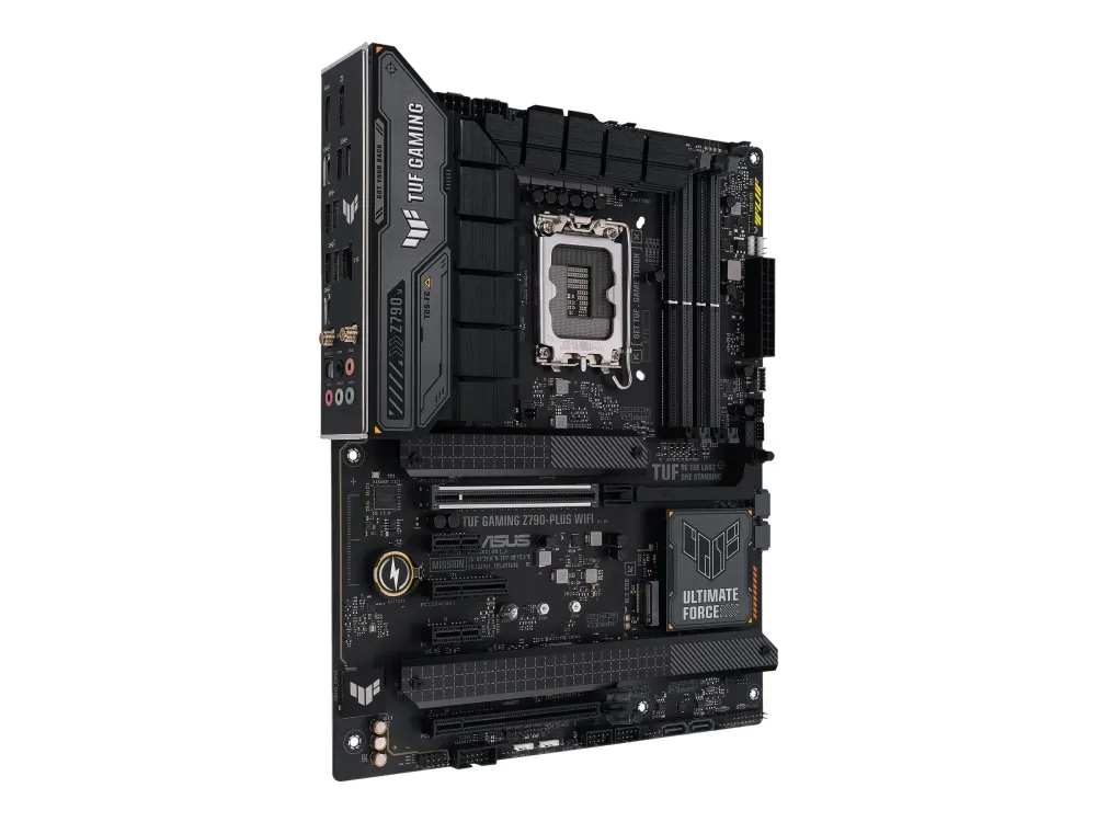 ASUS TUF GAMING Z790-PLUS WIFI - Bundkort - ATX - LGA1700 sokkel - Z790 Chipset - USB4, USB-C 3.2 Gen 2x2, USB-C 3.2 Gen2, USB 3.2 Gen 2, USB 3.2 Gen 1 - 2.5 Gigabit LAN, Wi-Fi 6E, Bluetooth - onboard grafik (CPU påkrævet) - HD Audio (8-kanaler)