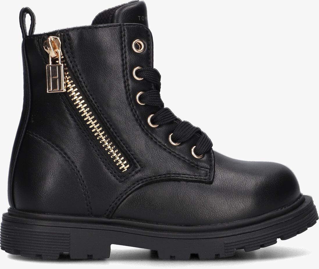 TOMMY HILFIGER zwarte tommy hilfiger veterboots 33008
