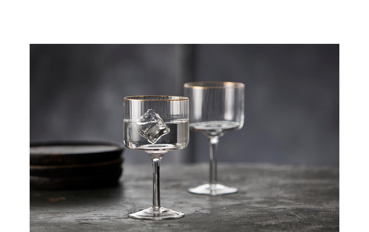 Gin Glas Palermo Gold 4 Stück, 45 clGläser mit feinem Goldrand