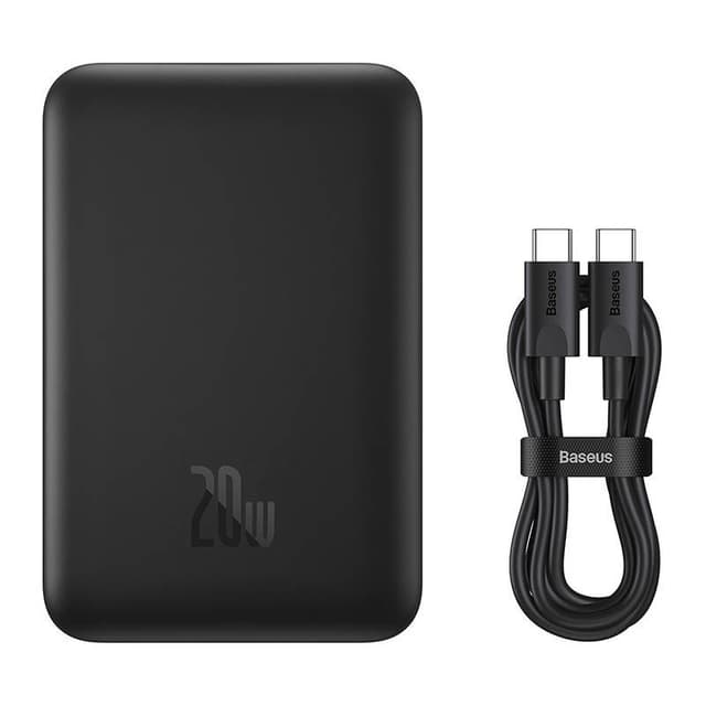 Powerbank Baseus Magnetic Mini 10000mAh, USB-C 20W MagSafe (sort)