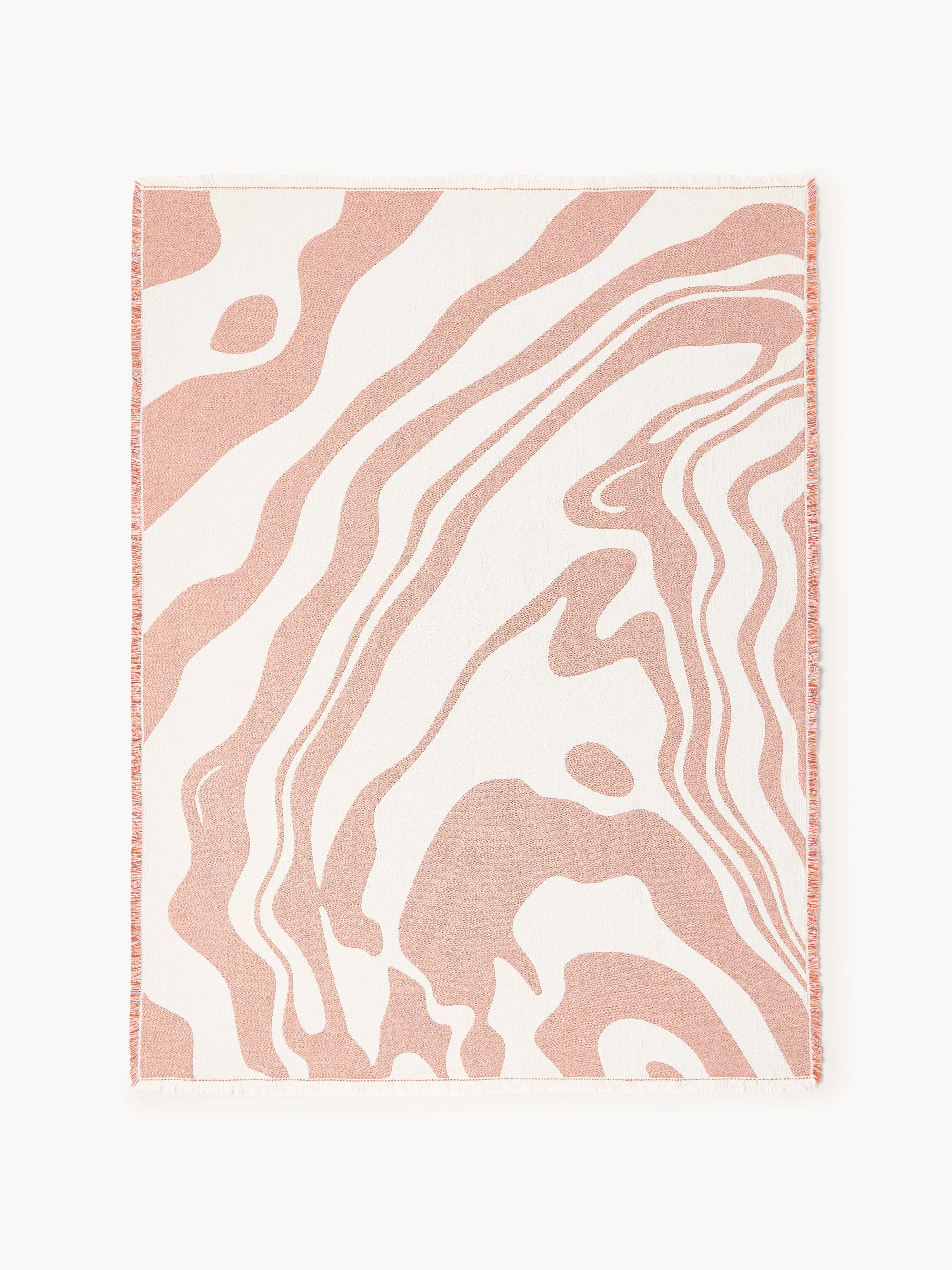 Jacquard plaid Rui met franjes