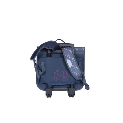 Cartable à roulettes Stalla Bianca Western - 2 compartiments - bleu marine - Kid'Abord