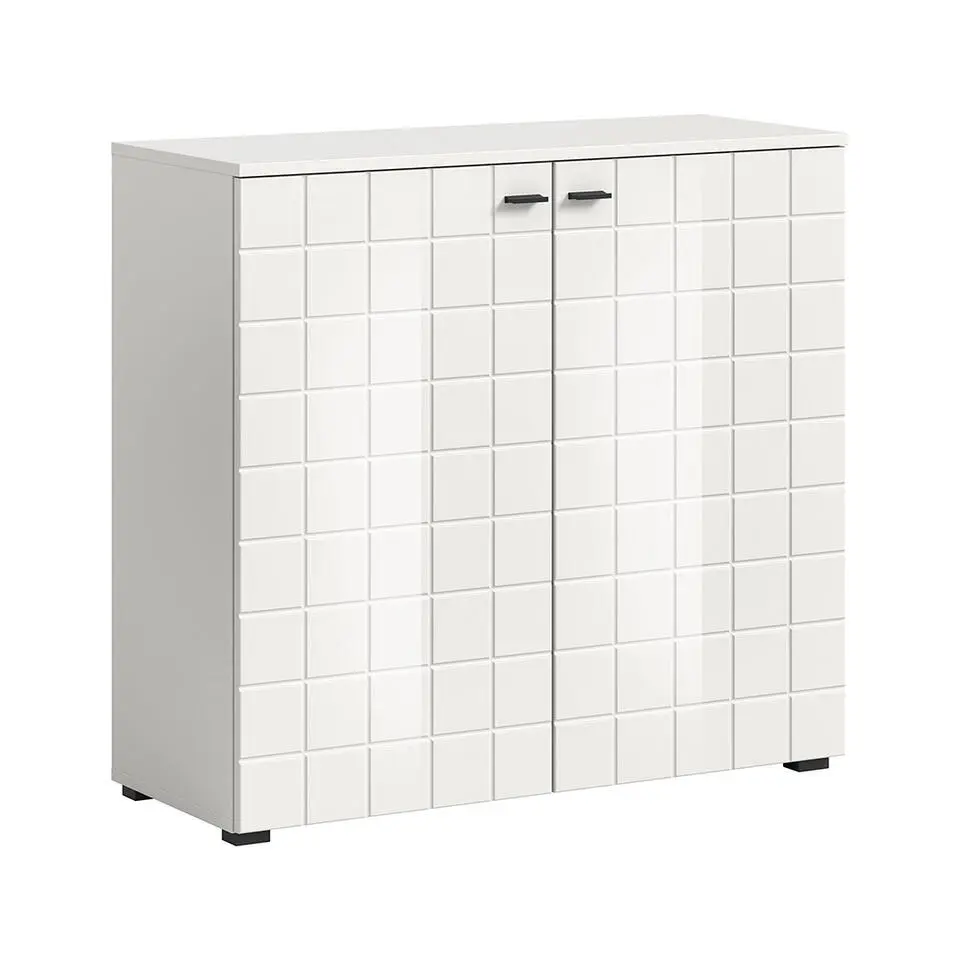 Hioshop Monte dressoir 2 deuren wit hoogglans