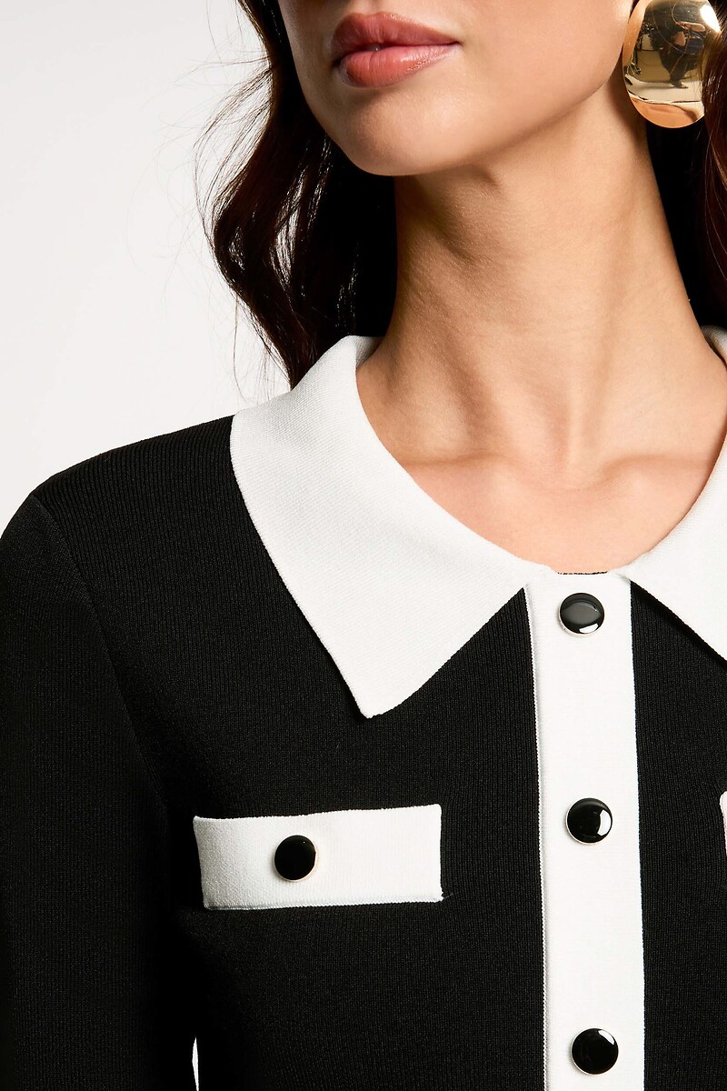 MORGAN<br>Vestido curto de jérsei, corte em A