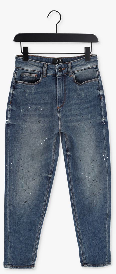 RELLIX blauwe rellix mom jeans denim mom fit paint