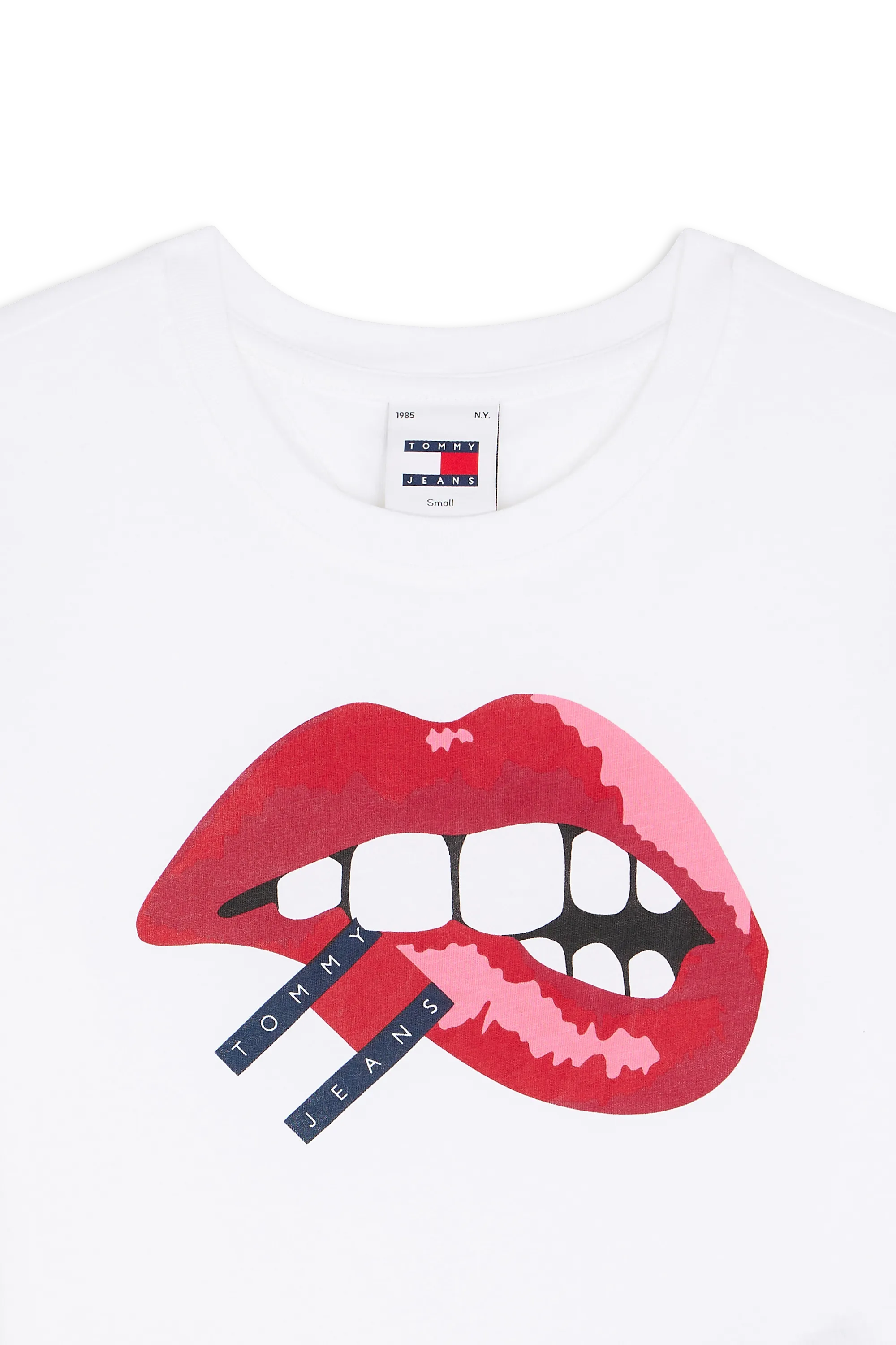 TOMMY JEANS T-shirt TJW SLIM CRP WASHED Blanc