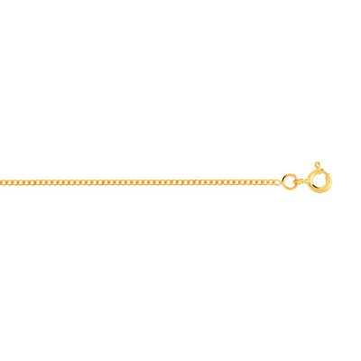 Chaine or 750 jaune maille gourmette 45 cm