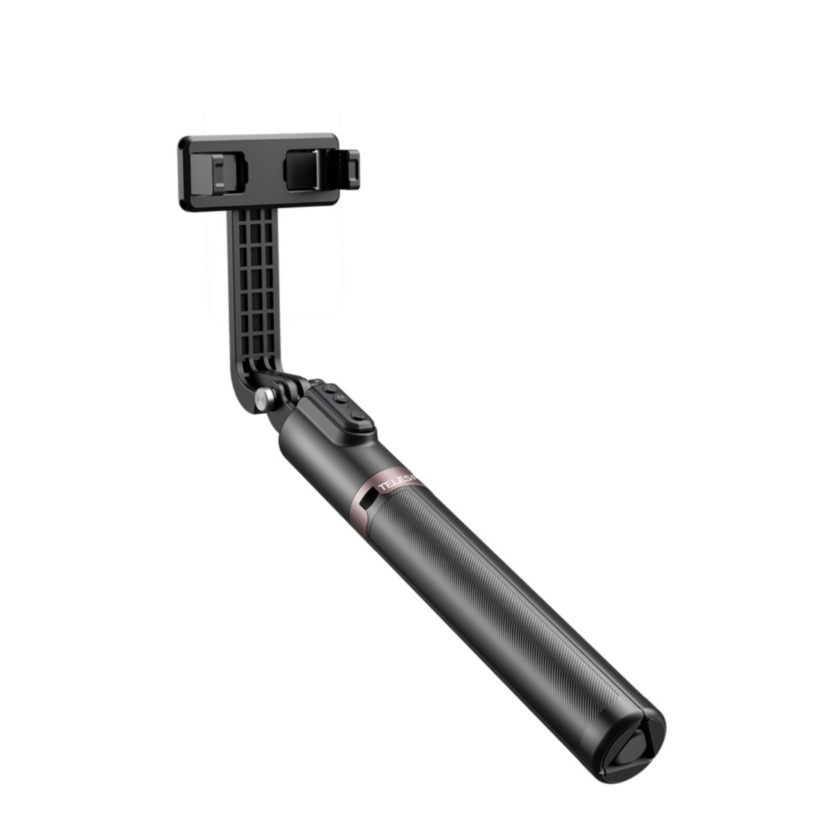 (130cm) 360° Grad Selfie Stick Tripod Dreibein Stativ Halterung mit Bluetooth Fernauslöser für Smartphone und GoPro (mit Adapter) - Schwarz
