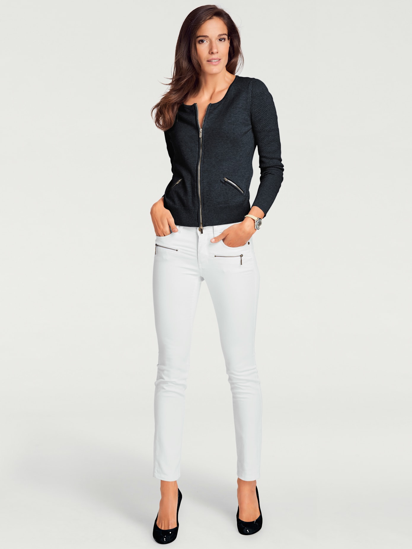 Cardigan motif tricot ajouré tendance