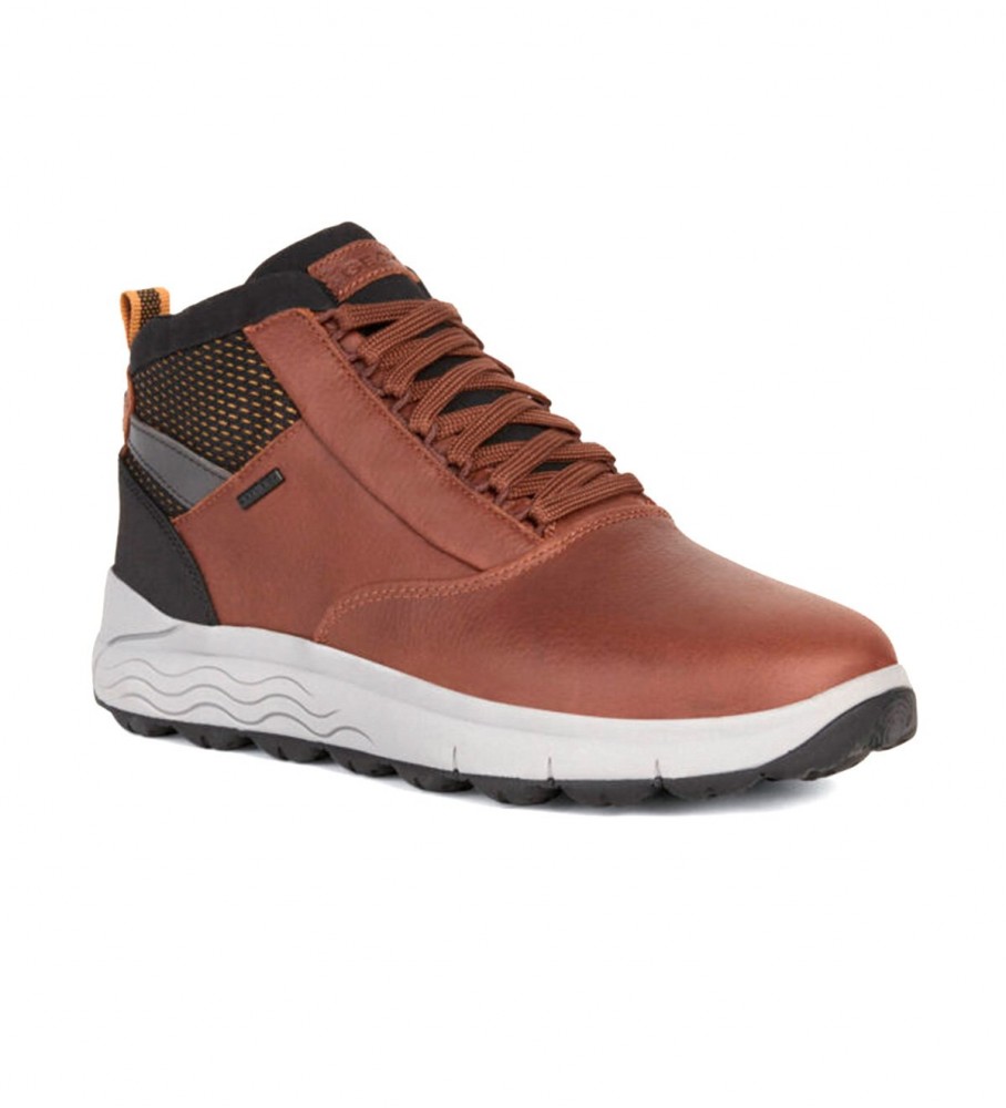 Tênis GEOX Spherica 4x4 Abx em couro marrom