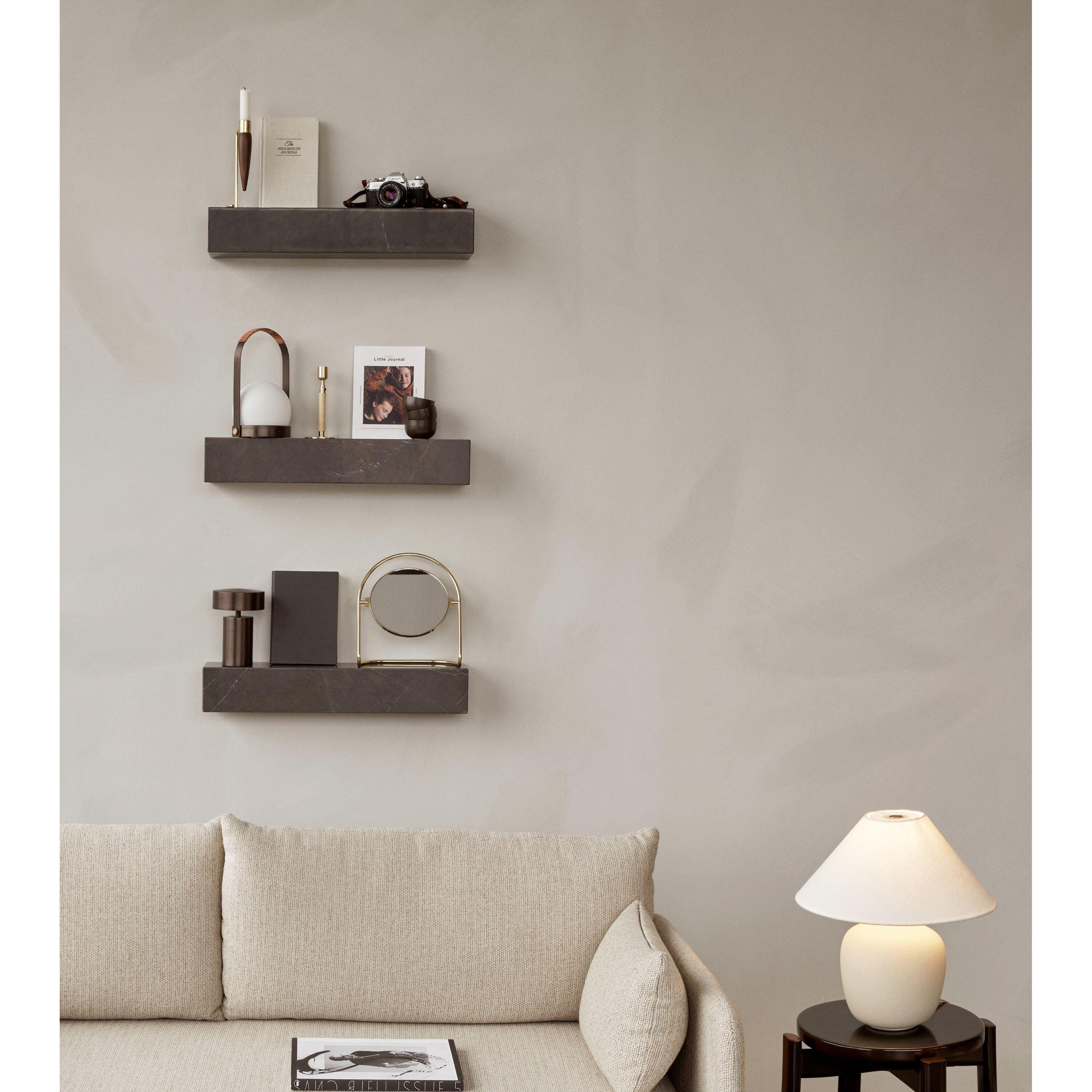 Audo Copenhagen Plinth wandplank Kendzo marmer grijs