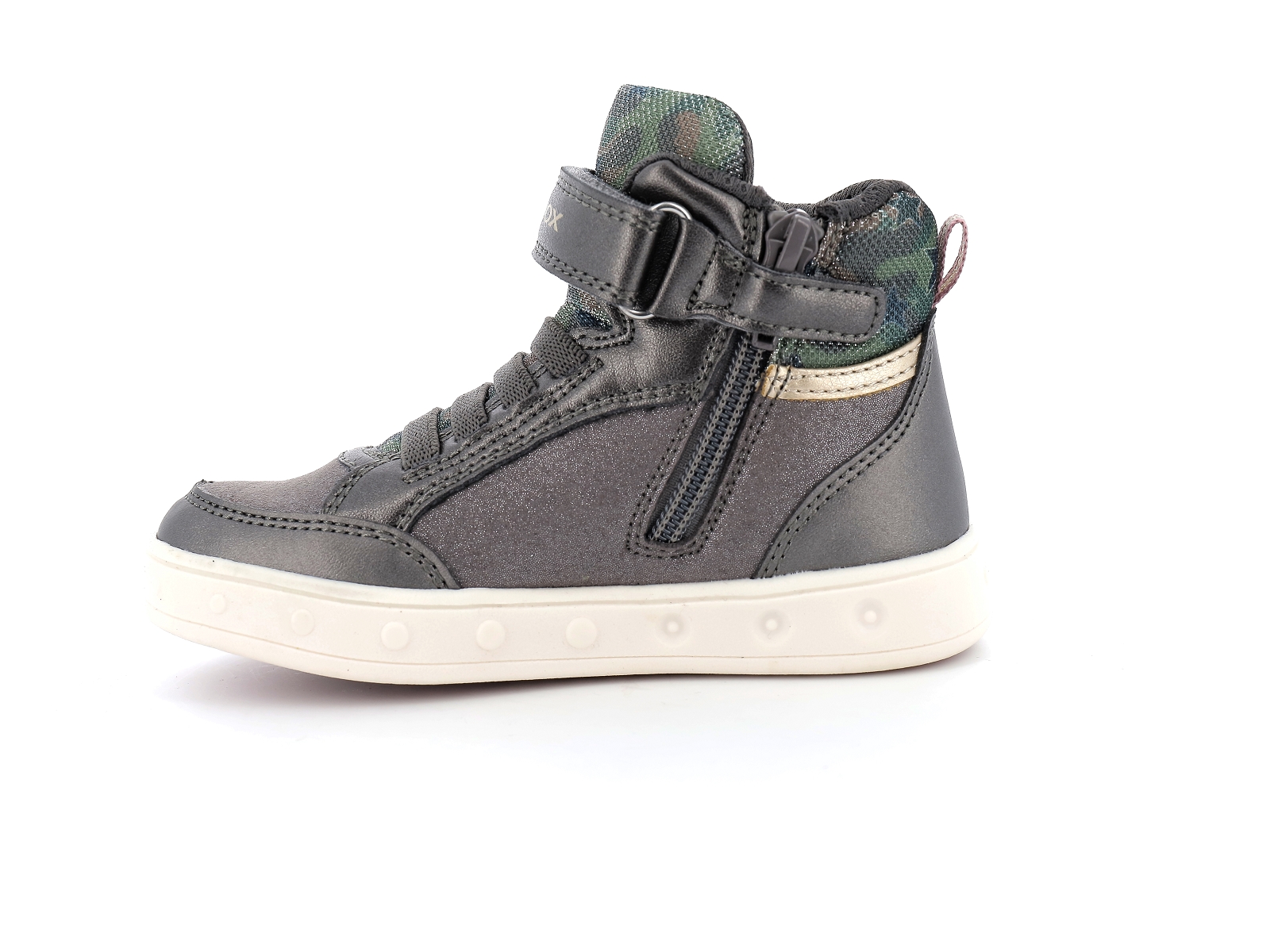 Geox-J SKYLIN GIRL-J168WB Matières combinées Gris