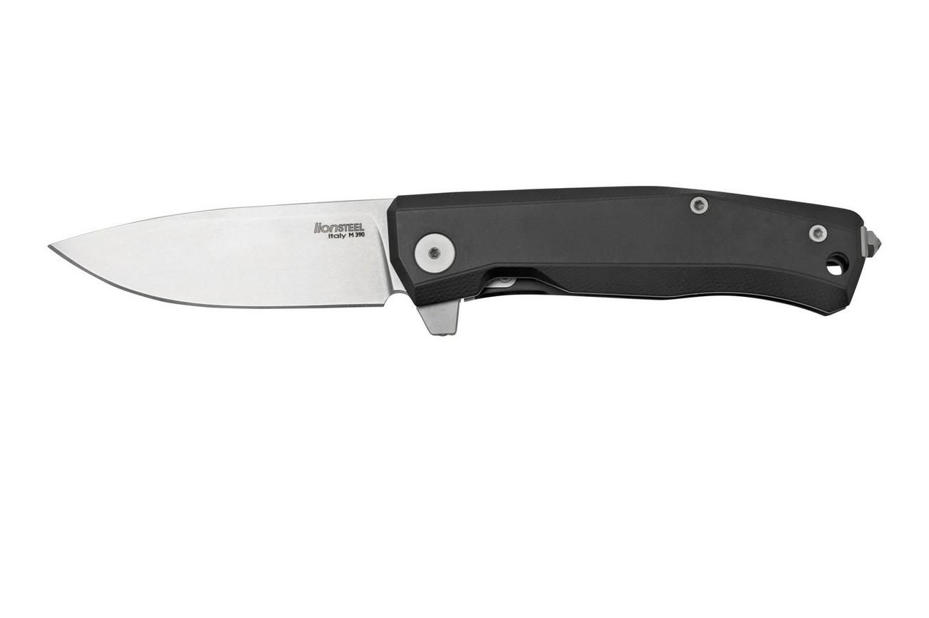 LionSteel Myto MT01A BS Black Aluminium, Satin zakmes, Molletta design