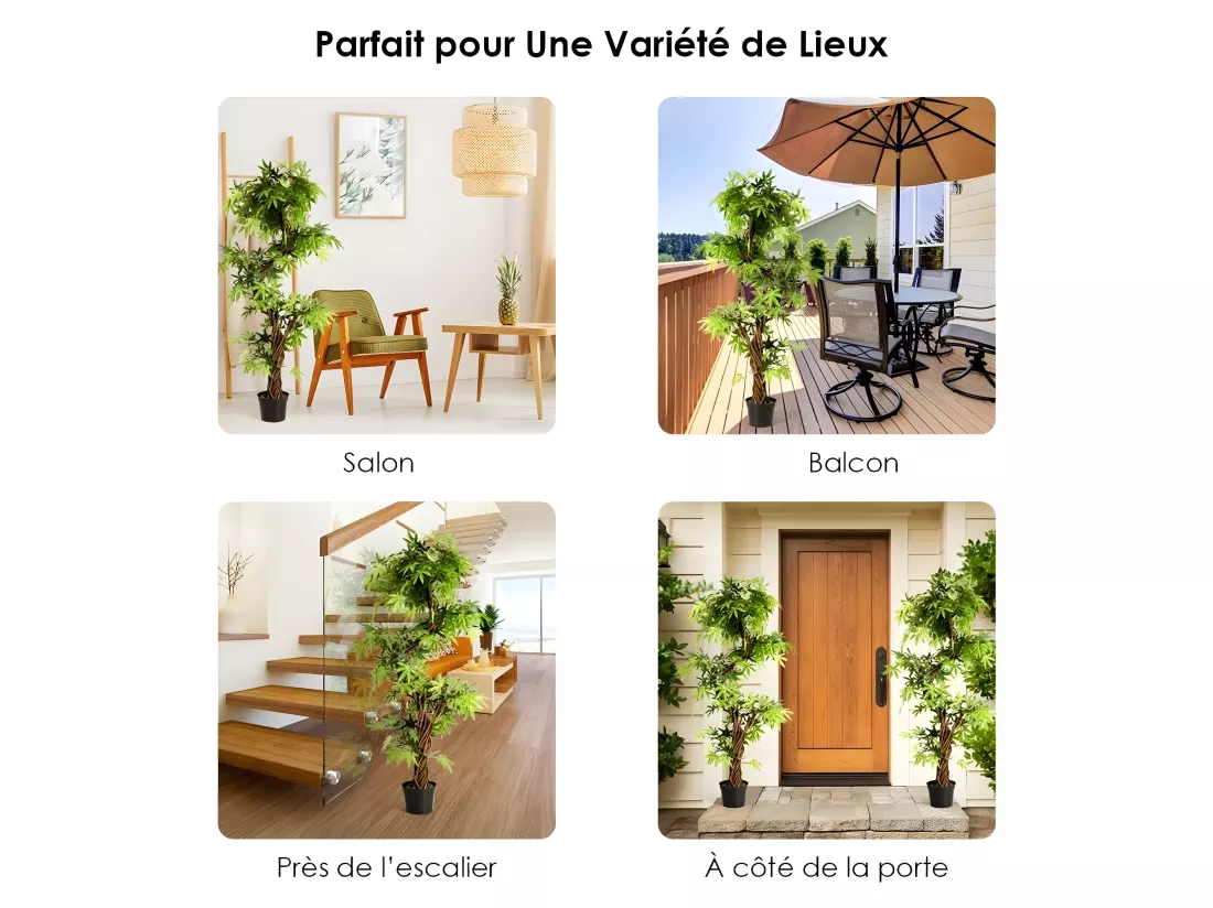 Arbre plante artificielle avec 19 x 19 x 160 cm 20_0000107