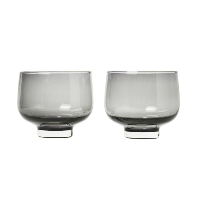 Blomus Flow glazen set van 2 220ml smoke