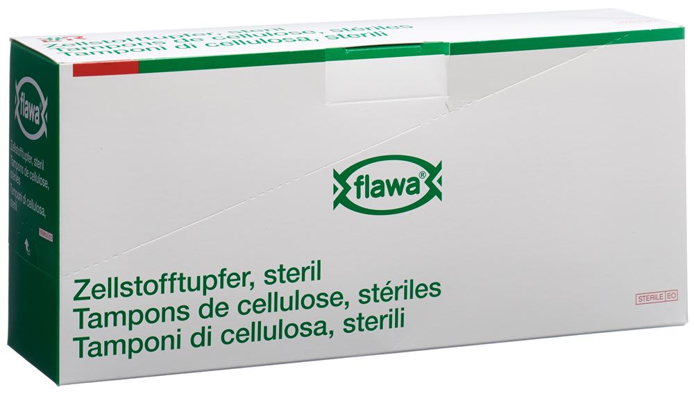 FLAWA Zellstofftupfer 4x5cm steril 2 Stk